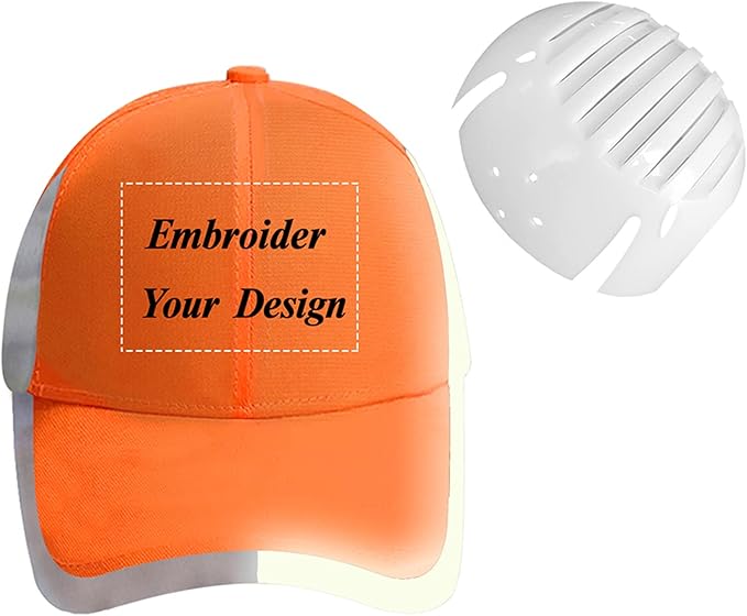 Customizable Safety Bump Cap Baseball Cap Style Hard Hats for Men and Women Lightweight Safety Hat with Reflective Stripes,Embroidery