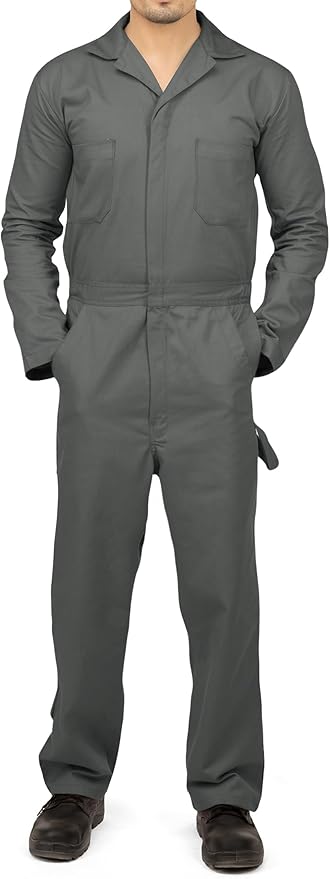 NY Threads Men’s Twill Long Sleeve Coverall Utility Work Wear