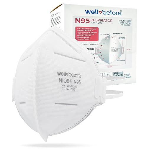 N95 Mask NIOSH Approved - Respirator Face Masks Individually Wrapped with 4 Premium Protection Layers - Pack Of 100