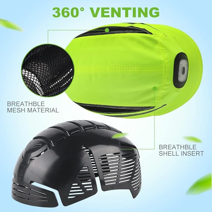 Bump Cap for Safety Baseball Cap Style Hard Hats for Adult Men Women Breathable Lightweight Safety Hat for Head Protection with Reflective Stripes