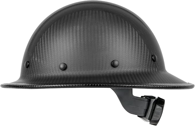 GREEN DEVIL Carbon Fiber Full Brim Hard Hat OSHA & ANSI Rated Hardhat for Men with Brim Guard