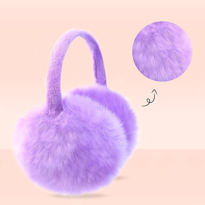 POXIMI Women Winter Earmuffs Girl Ski Adjustable Ear Covers for Cute Bow Ear Warmer Outdoor Earmuff Fleece Lining