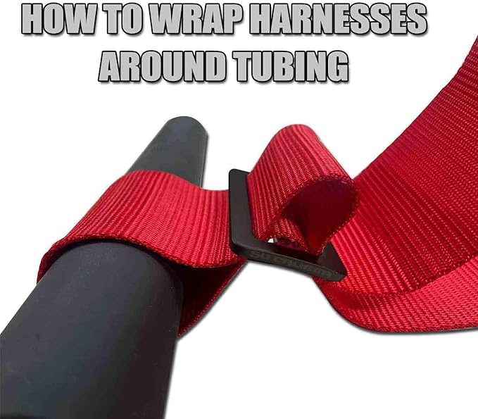 Purple 4 Point Harness for Bucket Seat, Push Button Release, 10 Colors Options, Racing Harness, Race Car, Off Road Vehicle, UTV, RZR (1 Unit) [6046]