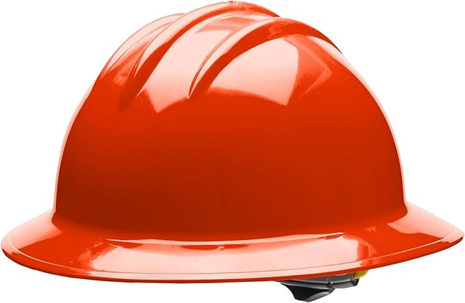 Bullard 3-Rib C34 Full Brim Safety Hard Hat with Spacious Shell, 6-Point Ratchet Suspension, and Cotton Brow Pad