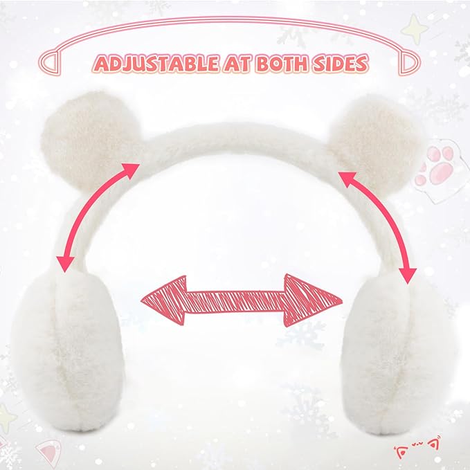 XIAOHAWANG Winter Earmuffs for Kids Girl Warm Ear Muffs Baby Boy Plush Padded Ear Warmer