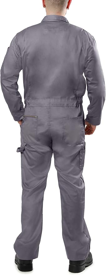 Kolossus Pro-Utility Cotton Blend Long Sleeve Coverall with Zippered Frontal Pockets