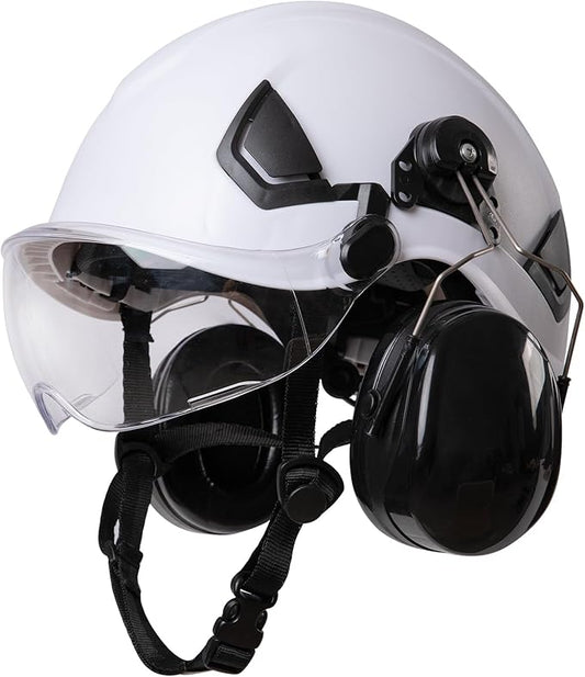 SRSAFETY Full Brim Hard Hat Carbon Fiber Design 6 Point Adjustable Ratchet Suspension OSHA Approved ABS Work Helmet for Men&Women ANSI Z89.1 Type I Class C