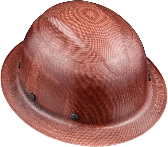 Klein Tools 60452 Hard Hat, Full Brim, Class G KONSTRUCT Series Hard Hat, Sweat-Wicking Sweatband, Top Pad, Brown