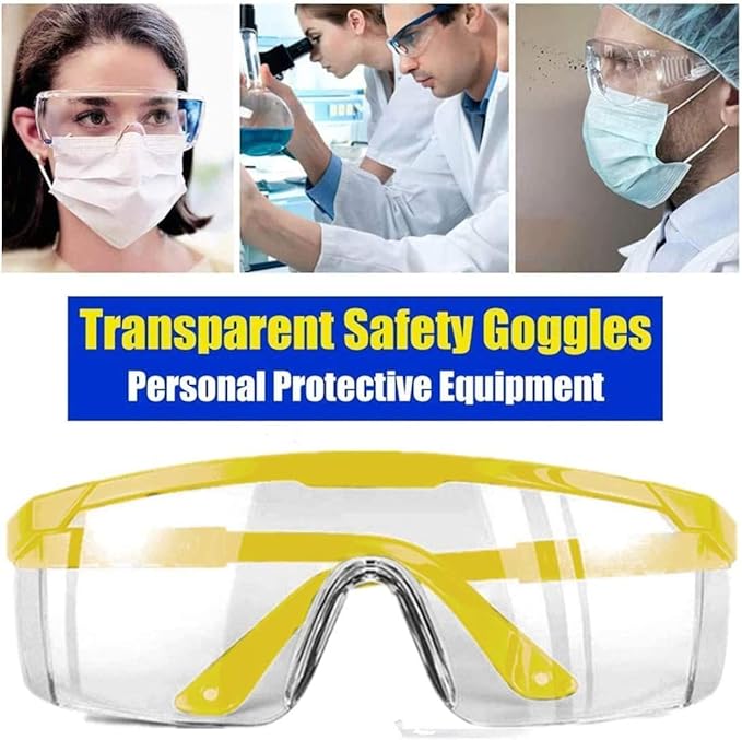 mozeeda 5 PACKS Safety Glasses Goggles, Men Women Clear Anti-fog UV400 Protection Eyeglasses Adjustable Temples ANSI Z87 Eyewear Protection Anti-Scratch Eye Shields for Industrial Work