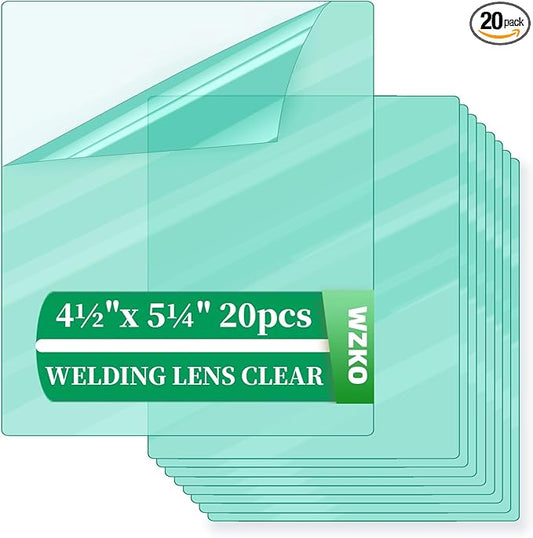 3350 Welding Helmet Hood Replacement Clear Lens Cover Outside optical grade Welding Helmet Cover Lens 20Pcs 4.5" x 5.25" for Solar Auto Darkening Welding Helmet