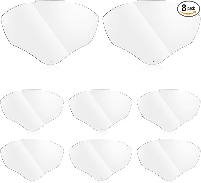 Feekoon Face Shield Replacement Lens Compatible with S8555, Compatible with Honeywell/Uvex S8500/S8510 Face Shield, Protective Safety Visor Replacement, with Clear Polycarbonate, Anti-Fog (8 Pack)