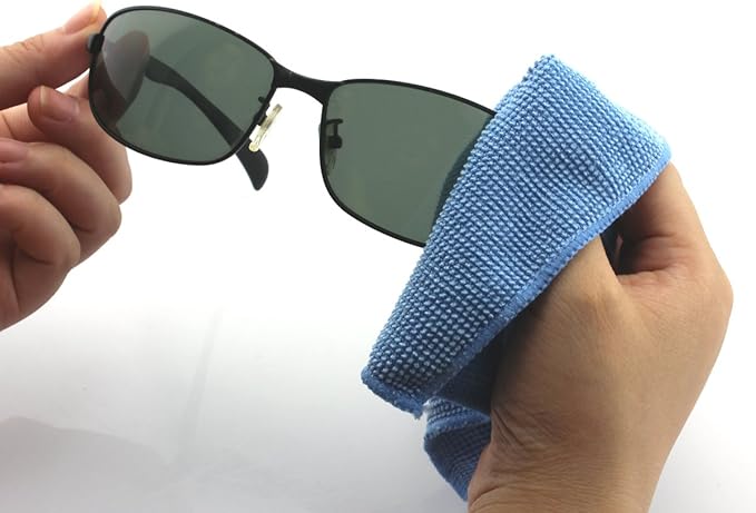 Microfiber Cleaning Cloths - 6 Pack, Blue, 6"x 7" Inch