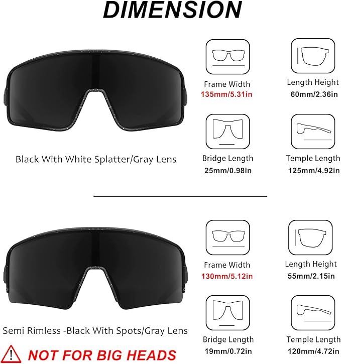 MAXJULI Polarized Sunglasses for Men Women, Windproof Outdoor Sports Cycling Running UV400 Protection Sun Glasses 8121