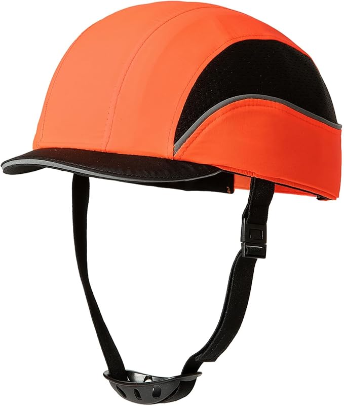 TIHEEN Unisex Safety Bump Cap, Baseball Hat Style with Reflective Stripes Lightweight and Breathable Hard Hat Head Protection Cap