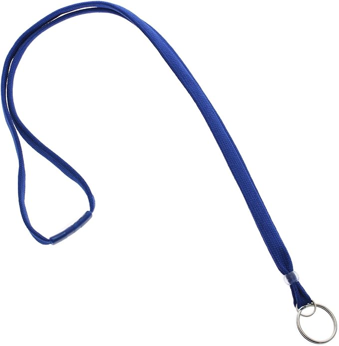 Specialist ID Bulk 25 Pack - Heavy Duty Breakaway Lanyards for Keys and ID Badges with Key Chain Split Ring - Break-Away Clasp and Keychain Keyring/Badge Holder Attachment (Royal Blue)…