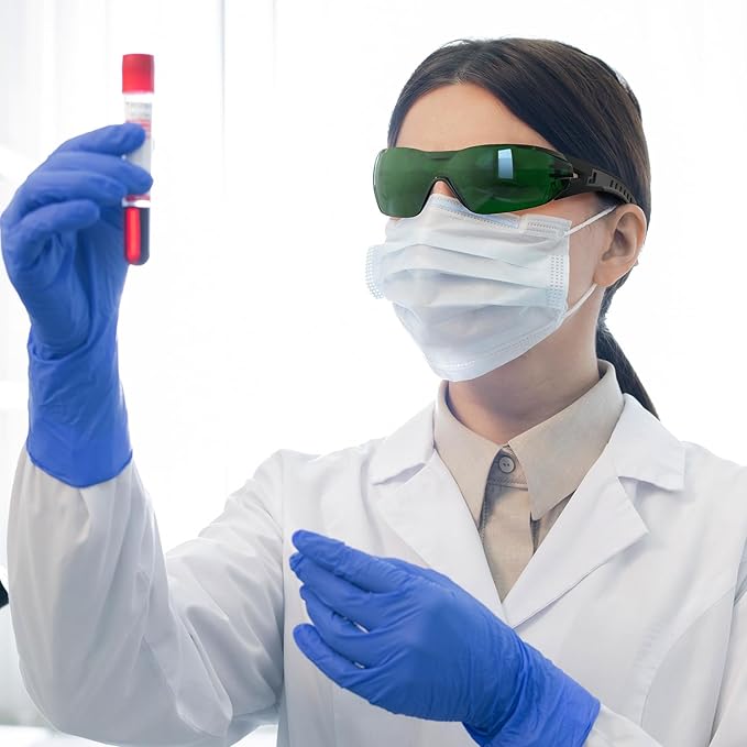 Safety Glasses with Clear Wraparound Lenses and Vented Frame