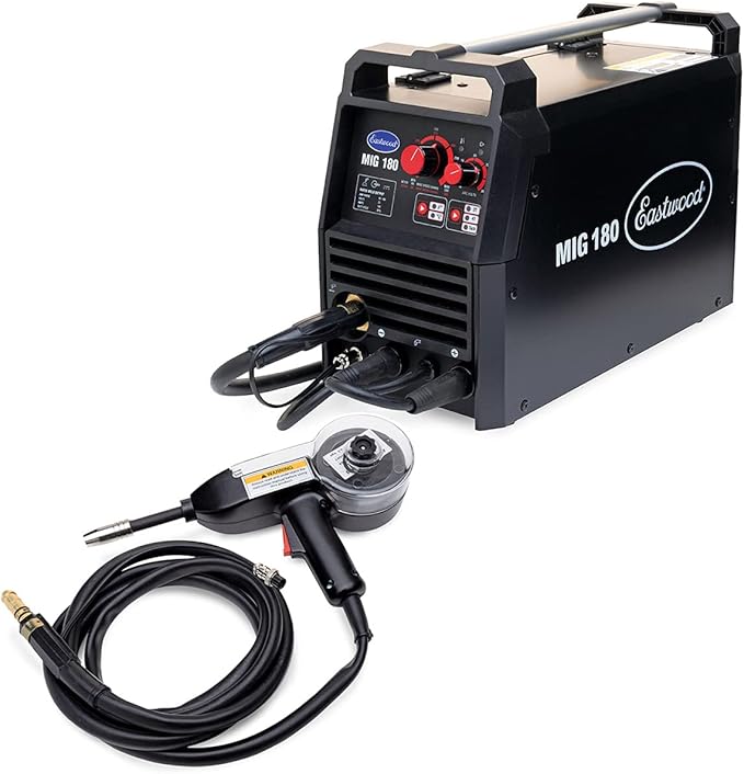 Eastwood 180 Amp MIG Welder Machine Dual Voltage 110V 220V with Spool Gun for Steel & Aluminum