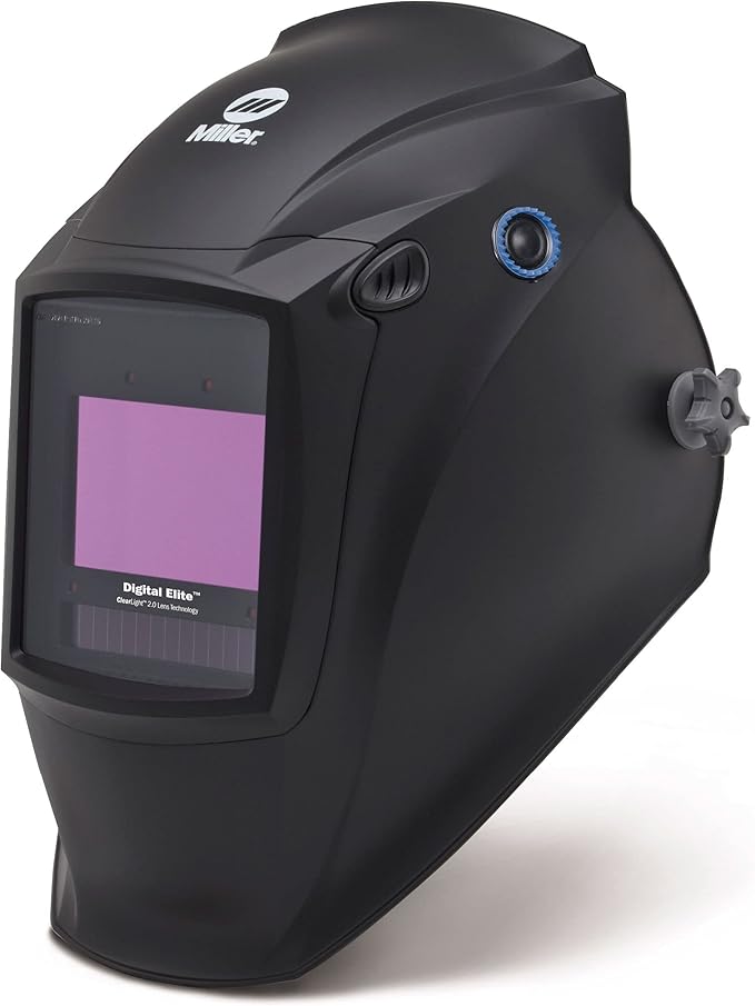 Miller 288924 Digital Elite Welding Helmet with ClearLight 2.0 Lens with External Grind, Black