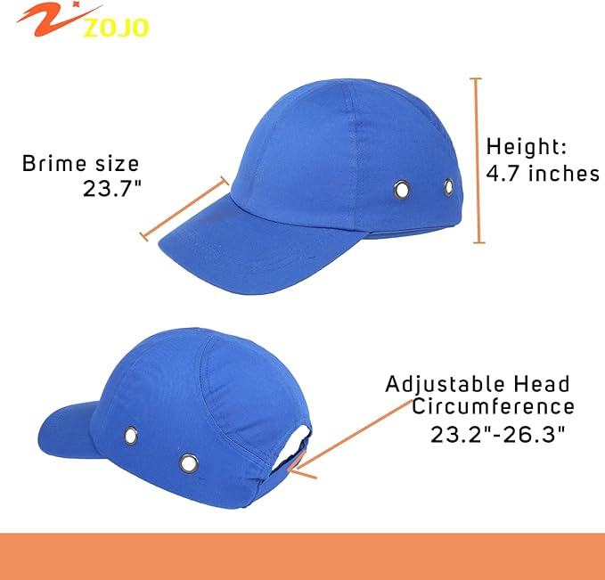 Zojo Baseball Bump Cap Hard Hat Helmet,5PCS Reflective Breathable Lightweight Safety Cap for Men and Women