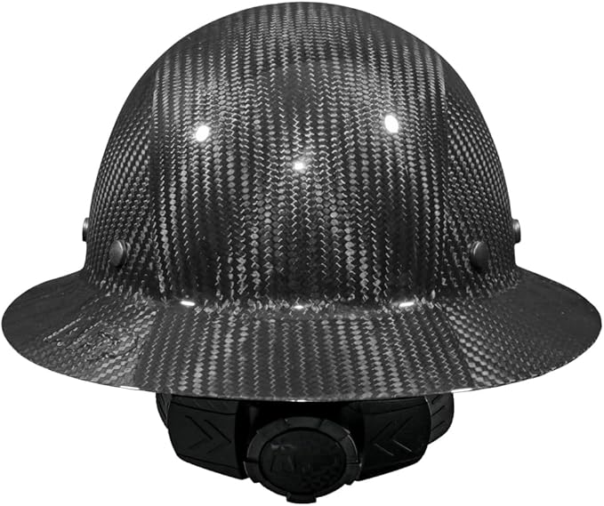 AFP Fiber Full Brim Hard Hat | 6 Point Ratchet Suspension | OSHA & ANSI Rated