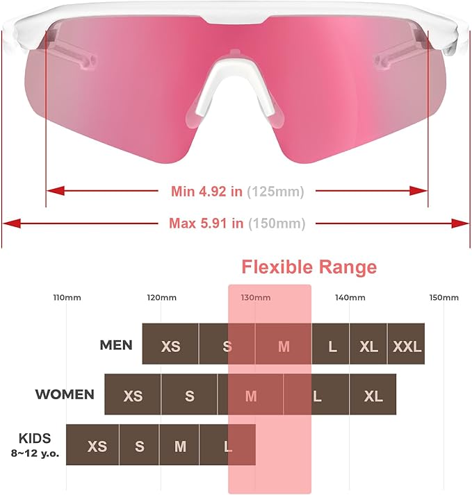 Eye Protection Anti Fog Sport Safety Glasses for Women Men Running Cycling Riding Pickleball Range S54