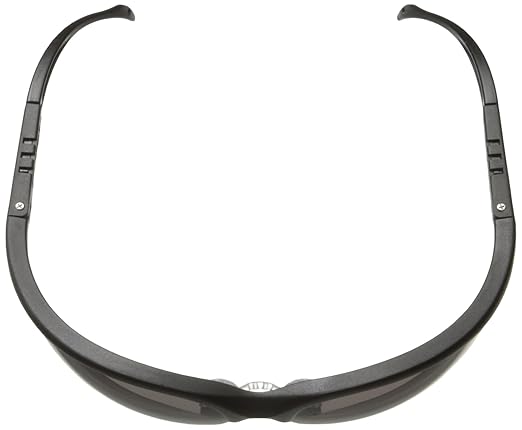 Crews Glasses 135-KD112 Klondike Safety Glass with Black Frame, Gray Lens