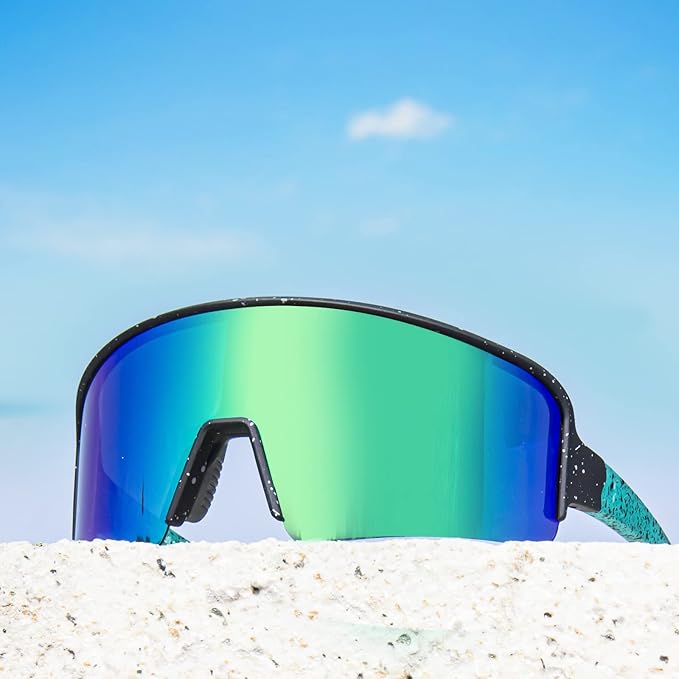 MAXJULI Polarized Sunglasses for Men Women, Windproof Outdoor Sports Cycling Running UV400 Protection Sun Glasses 8121