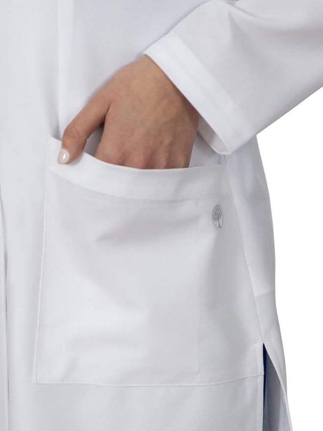 Healing Hands Lab Coat For Woman White Coat Fiona with 4 Pockets, Fluid Barrier, Easy Care, and 360° Stretch Fabric 5101