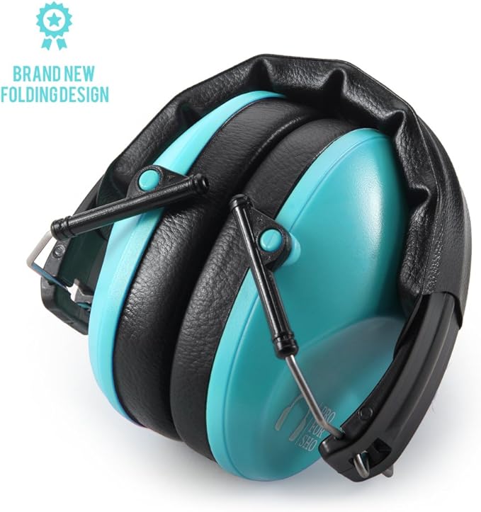 Pro For Sho 34dB NRR Hearing Protection Ear Muffs - Highest NRR in Compact Design, Ear Protection for Shooting, Mowing, Work