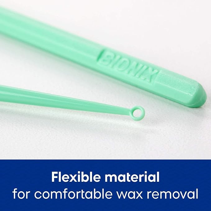 Bionix - Green MicroLoop Ear Curette Tool, Earwax Removal Tool, Helps Remove Wax Buildup, for Safe Earwax Removal, Convenient & Easy-to-Use, Ideal for Healthcare Providers, Single-Use (50 Count)