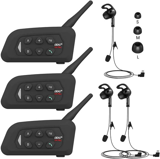 Referee Headset, USB C Interface Communication System with Headset Earphone for Volleyball Official Football Soccer Handball (3 Pack)