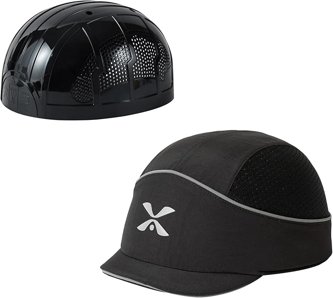 TIHEEN Unisex Safety Bump Cap, Baseball Hat Style with Reflective Stripes Lightweight and Breathable Hard Hat Head Protection Cap