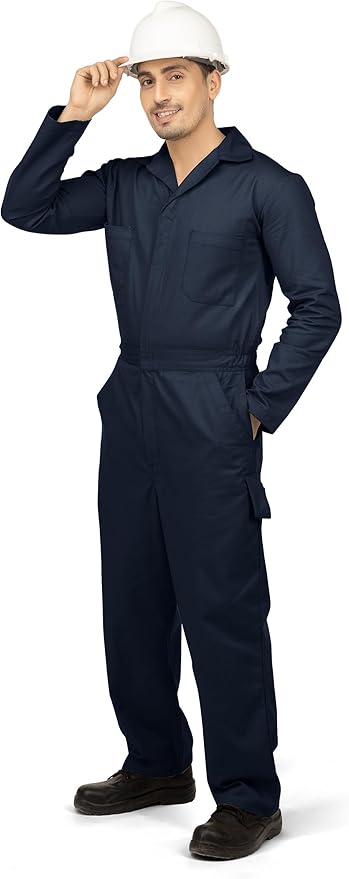 NY Threads Men’s Twill Long Sleeve Coverall Utility Work Wear