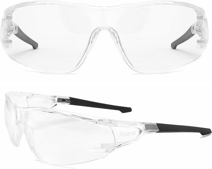 Alsenor Anti Fog Goggles Wrap-Around Shooting Safety Glasses Blue Light Blocking Protective Eyewear ANSI Z87 Cycling Glasses
