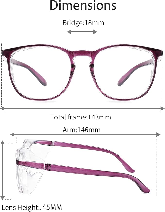 Safety Glasses Goggles For Women Nurses Protective Eyewear,Anti Fog Safety Goggles