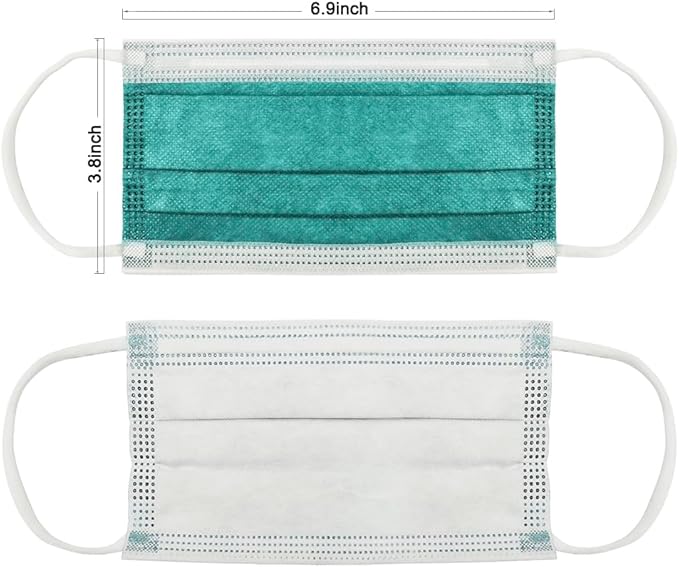 Disposable Face Mask 4-Ply for Adult, Soft Face Masks, Breathable Safety Mask…