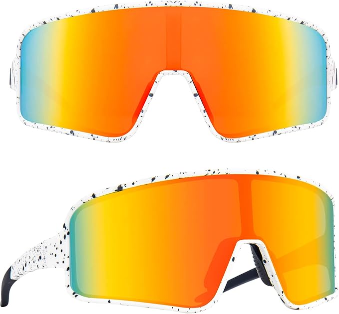 MAXJULI Polarized Sunglasses for Men Women, Windproof Outdoor Sports Cycling Running UV400 Protection Sun Glasses 8121