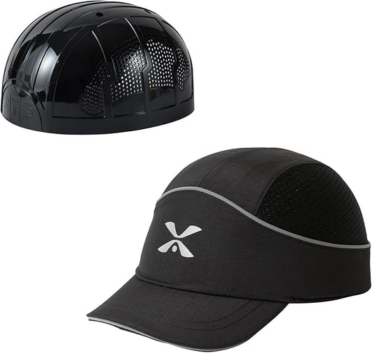 TIHEEN Unisex Safety Bump Cap, Baseball Hat Style with Reflective Stripes Lightweight and Breathable Hard Hat Head Protection Cap