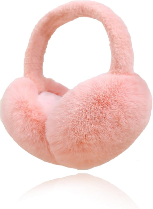 Ear Muffs for Winter Women Men, Adjustable Faux Fur Earmuffs, Fluffy Ear Warmers, Foldable Ear Warmer Earmuffs