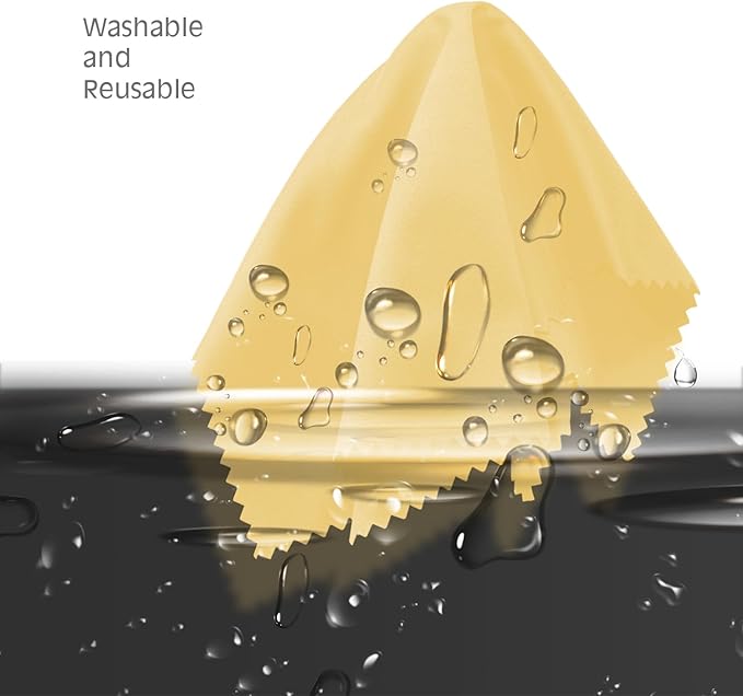 AAwipes Eyeglasses Cleaning Cloth Bulk Logo-Free Glasses Cloths Blank (5.52"x5.52", 100 Packs, Yellow) for Eyeglasses, Lenses, Phones, Screens, Camera, Silverware, Any Delicate Surfaces (V1545)