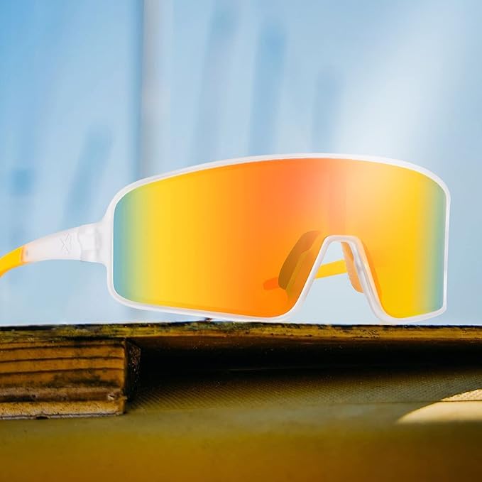 MAXJULI Polarized Sunglasses for Men Women, Windproof Outdoor Sports Cycling Running UV400 Protection Sun Glasses 8121