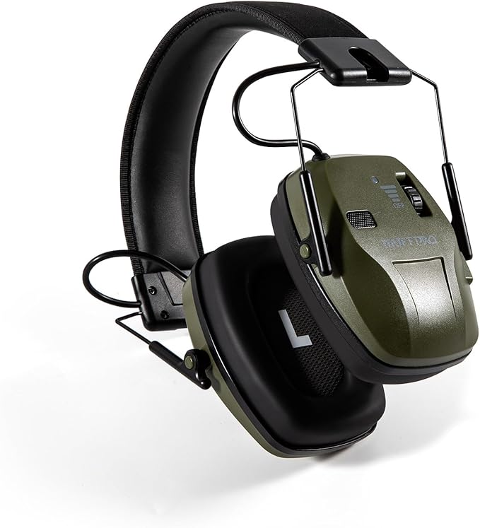 Rechargeable Shooting Ear Protection with Sound Amplification Electronic Earmuffs for Noise Reduction