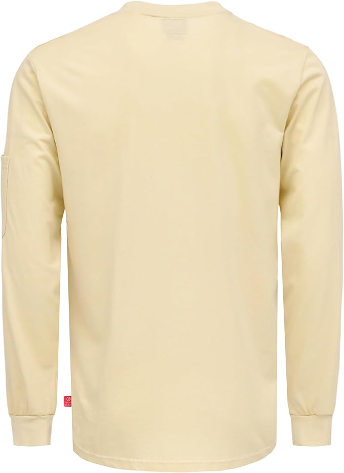 TICOMELA FR Shirts for Men Heather Series 6oz Flame Resistant T Shirt NFPA2112 CAT2 Fire Retardant Henley Shirts