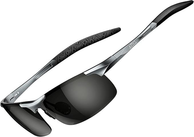 ATTCL Men's Fashion Driving Polarized Sunglasses for Men - Al-Mg metal Ultralight Frame