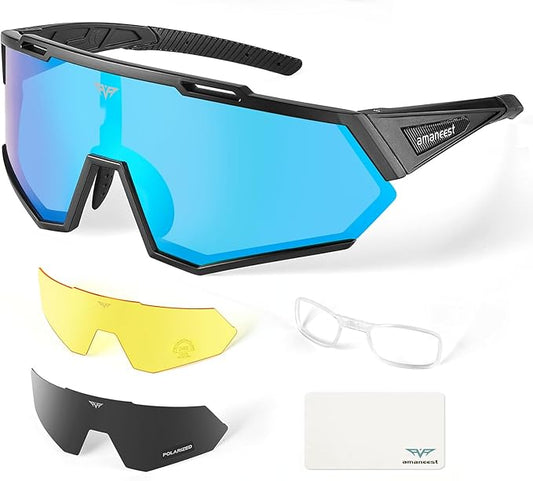 Sunglasses UV Protection Cycling Sunglasses for Men and Women,Impact Resistance Z87.1 for Construction