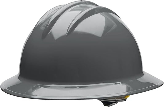 Bullard 3-Rib C34 Full Brim Safety Hard Hat with Spacious Shell, 6-Point Ratchet Suspension, and Cotton Brow Pad
