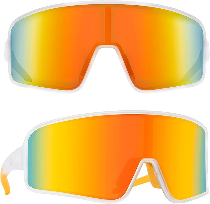 MAXJULI Polarized Sunglasses for Men Women, Windproof Outdoor Sports Cycling Running UV400 Protection Sun Glasses 8121