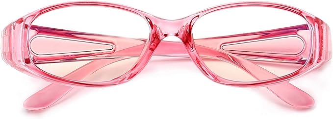 Dollger Safety Glasses Anti Fog Blue Light Blocking Glasses UV400 Protection Eyeglasses Anti Pollen Saftey Goggles (Pink)