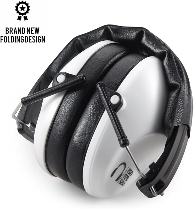 Pro For Sho 34dB NRR Hearing Protection Ear Muffs - Highest NRR in Compact Design, Ear Protection for Shooting, Mowing, Work