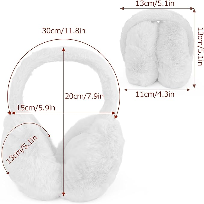 1 Pcs Headband Winter, Ear Muffs for Women & Men, Foldable Fluffy Earmuffs with Headband, Headband Winter
